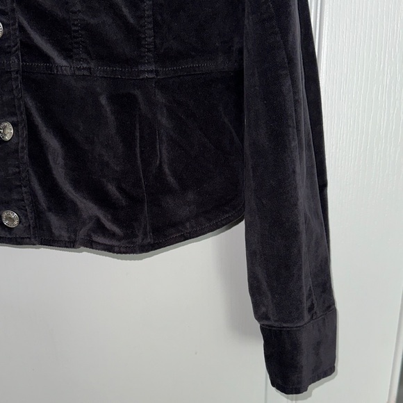Free People Jocelyn Black Velvet Jacket. Size L - Picture 6 of 10